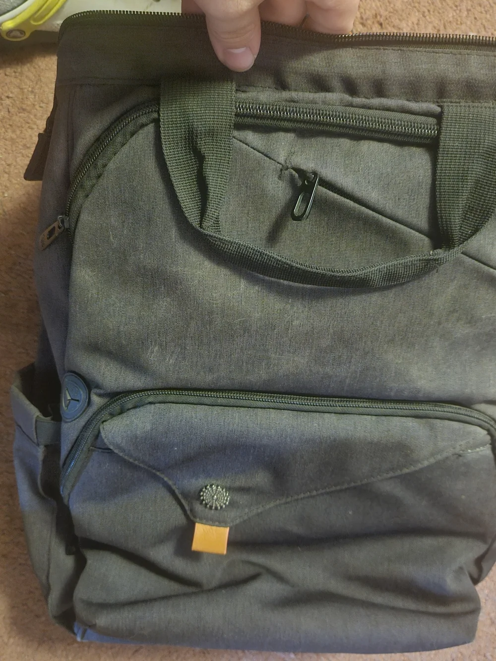Classic Gray Laptop Backpack with Front Organizer - Unbranded